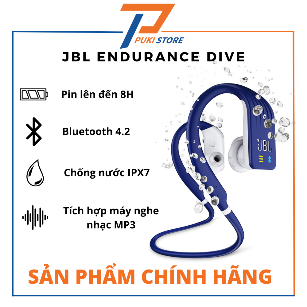 Tai nghe thể thao jbl dive - tai nghe chống nước kiêm máy nghe nhạc mp3 jbl endurance dive