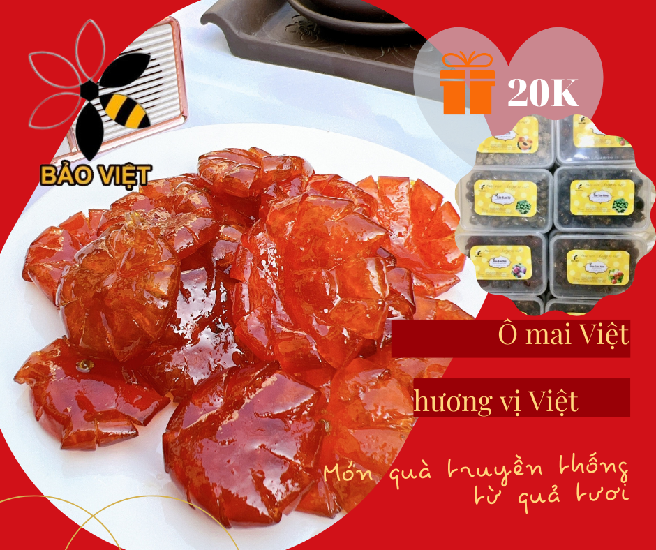 Ô mai mứt quất sấy dẻo hộp 400g hoặc 500g - ô mai bảo việt