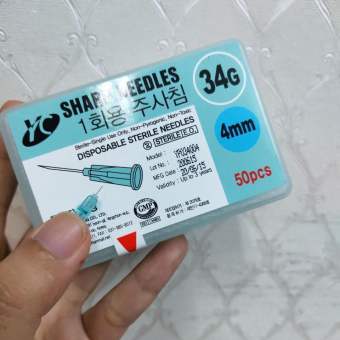 Hộp 50 Đầu kim tiêm meso 27G 30G 31G 32G 33G 34G đủ size 4mm 6mm 8mm 13mm Hàn Quốc tiêm prp căng bóng da cấy tế bào gốc