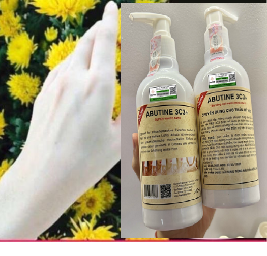 Siêu trắng 1 chai sữa tắm ủ trắng thái lan abutine 3c3 siêu trắng 350ml