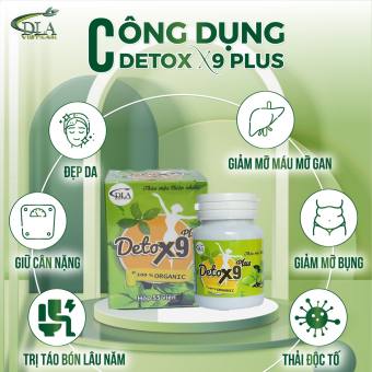 Viên uống giảm mỡ bụng Detox X9 ( Chính Hãng +Kèm Quà )
