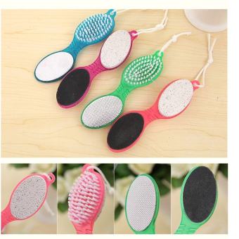 dụng cụ chà gót chân kèm bàn chải 4 in 1, Đá bọt biển chà gót chân tẩy tế bào chết 4 in 1 kèm bàn chải