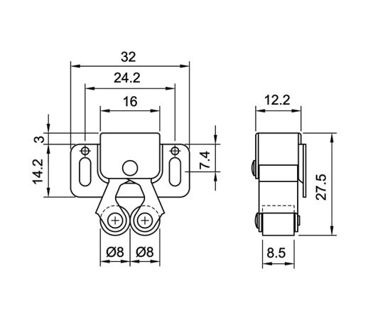 Chốt Kẹp Nút Chặn Cửa Tủ Đệm Giảm Chấn Chốt Cửa Tủ Áo Kẹp Cửa Tủ