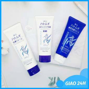 Sữa rửa mặt trắng da Hatomugi Cleansing Foam hạt Ý Dĩ - Sữa Rửa Mặt Trắng Da Hatomugi 170G Nội Địa Nhật Bản -  Sữa rửa mặt ý dĩ Màu xanh ngừa mụn Hatomugi Naturie Nhật Bản