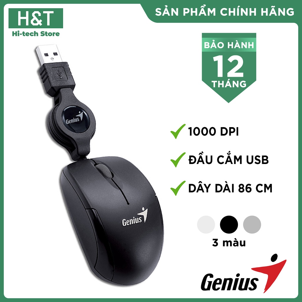 Chuột Genius Micro Traveler Dây Rút Tiện Lợi