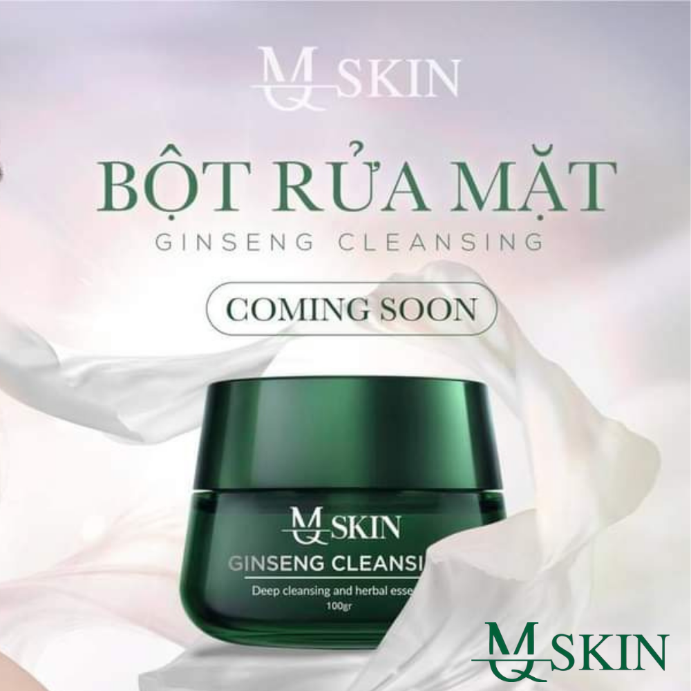 Bột rửa mặt mqskin 100gr - bột rửa mặt nhân sâm mq skin - date mới