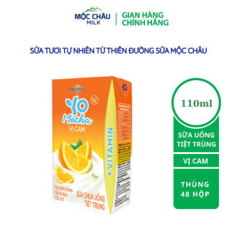 Thùng 48 hộp Sữa chua uống tiệt trùng vị cam 110ml Yo Mocha