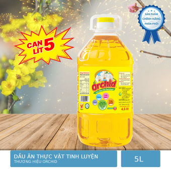 Dầu Ăn Thực Vật Tinh Luyện Orchid Can 5L