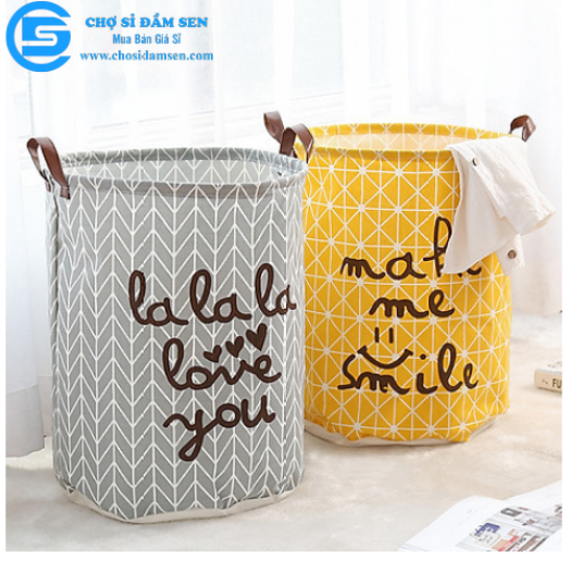 Giỏ đựng quần áo chăn màn đựng đồ chơi đồ giặt đồ dơ siêu rộng đa năng có thể gấp gọn tiện dụng G02-W01