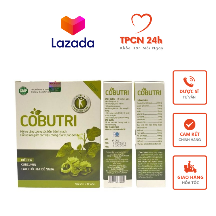COBUTRI - Hết trĩ táo bón sau sinh