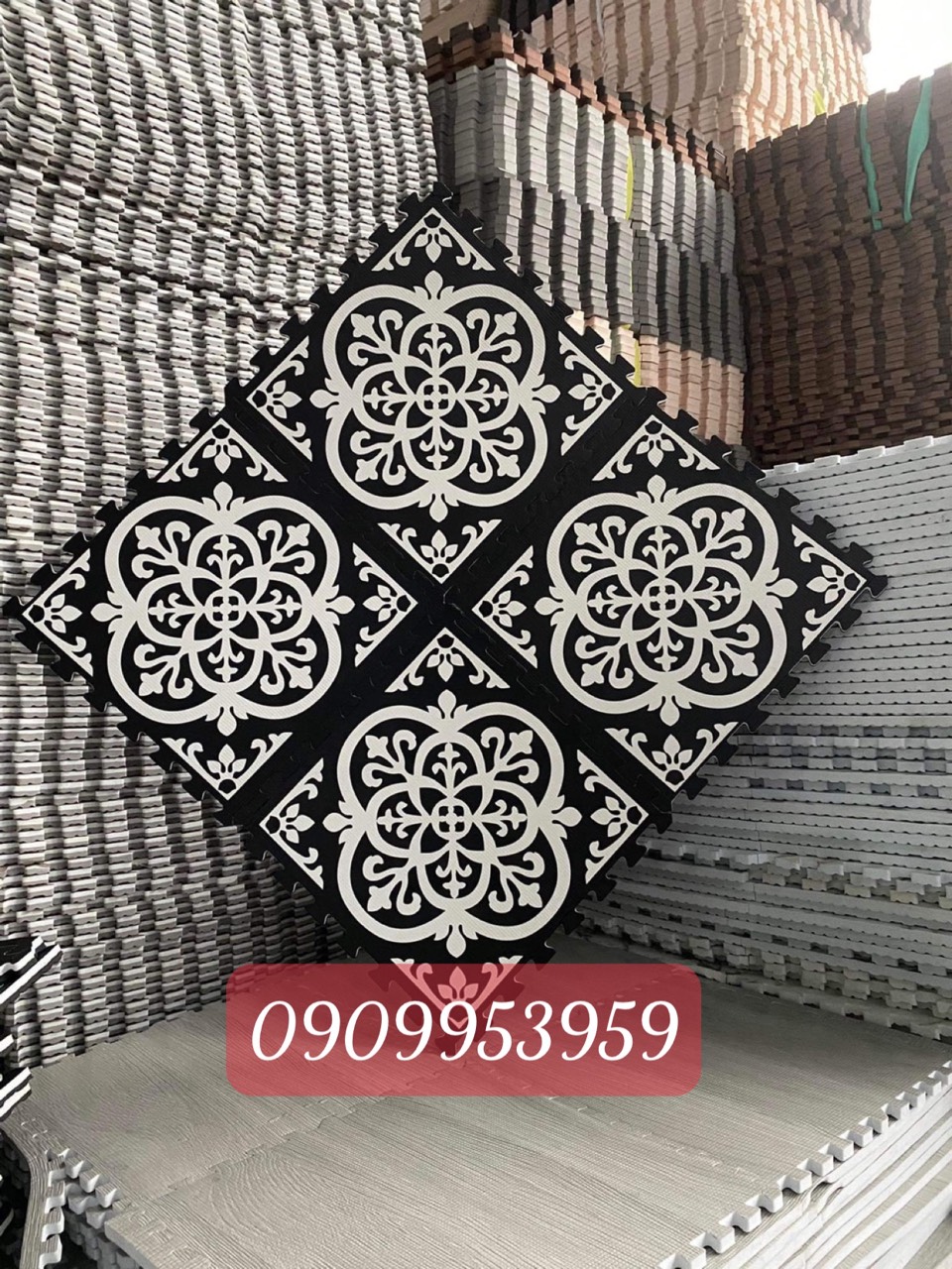 Thảm lót sàn vân giả gạch 30×30×1cm