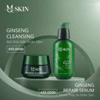 Combo Serum Tái Tạo Thay Da Nhân Sâm MQ SKIN và Bột Rửa Mặt Nhân Sâm MQ SKIN