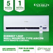 EVEREST Split Aircon 1.5 HP with Remote Control