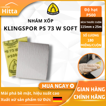 Nhám xốp Klingspor PS 73 BWF P500 180 cái