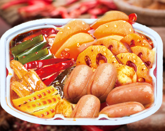 Lẩu tự sôi mini giá học sinh - Xúc xích