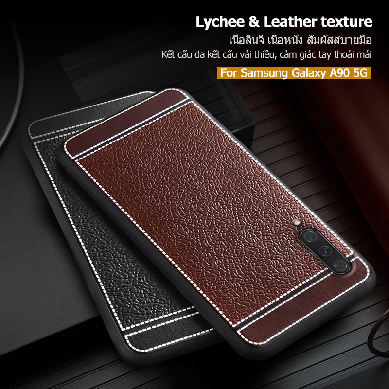 Ốp Da Cho Samsung Galaxy A90 5G A908B SM-A908N A9080 Ốp Silicon Mềm Mờ Ốp Lưng Điện Thoại Chống Sốc