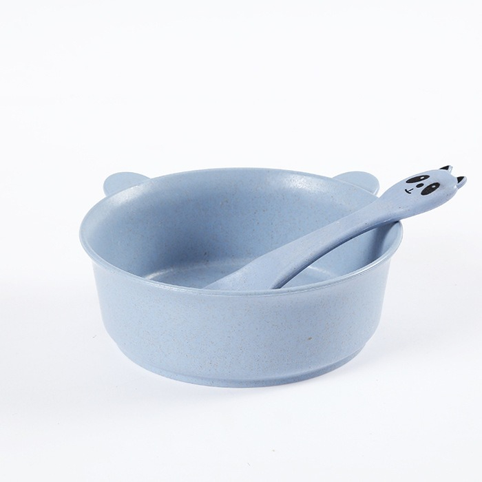 DRHL0343 Mangkok Mangkuk Piring Makan Anak Balita Bayi Silikon Silicone Wheat Straw Bowl Bentuk Beruang