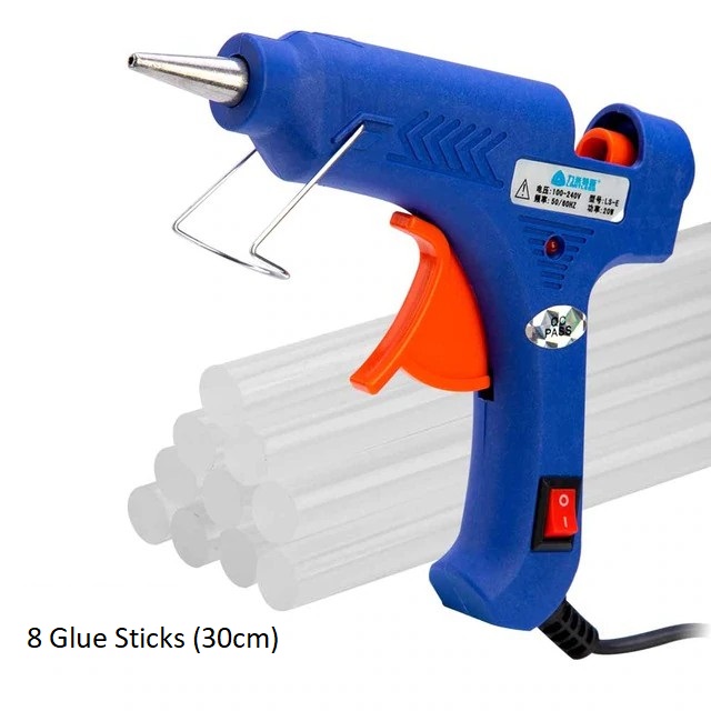 EU Plug 70W Hot Melt Glue Gun With 7MM Transparent Glue Stick Mini