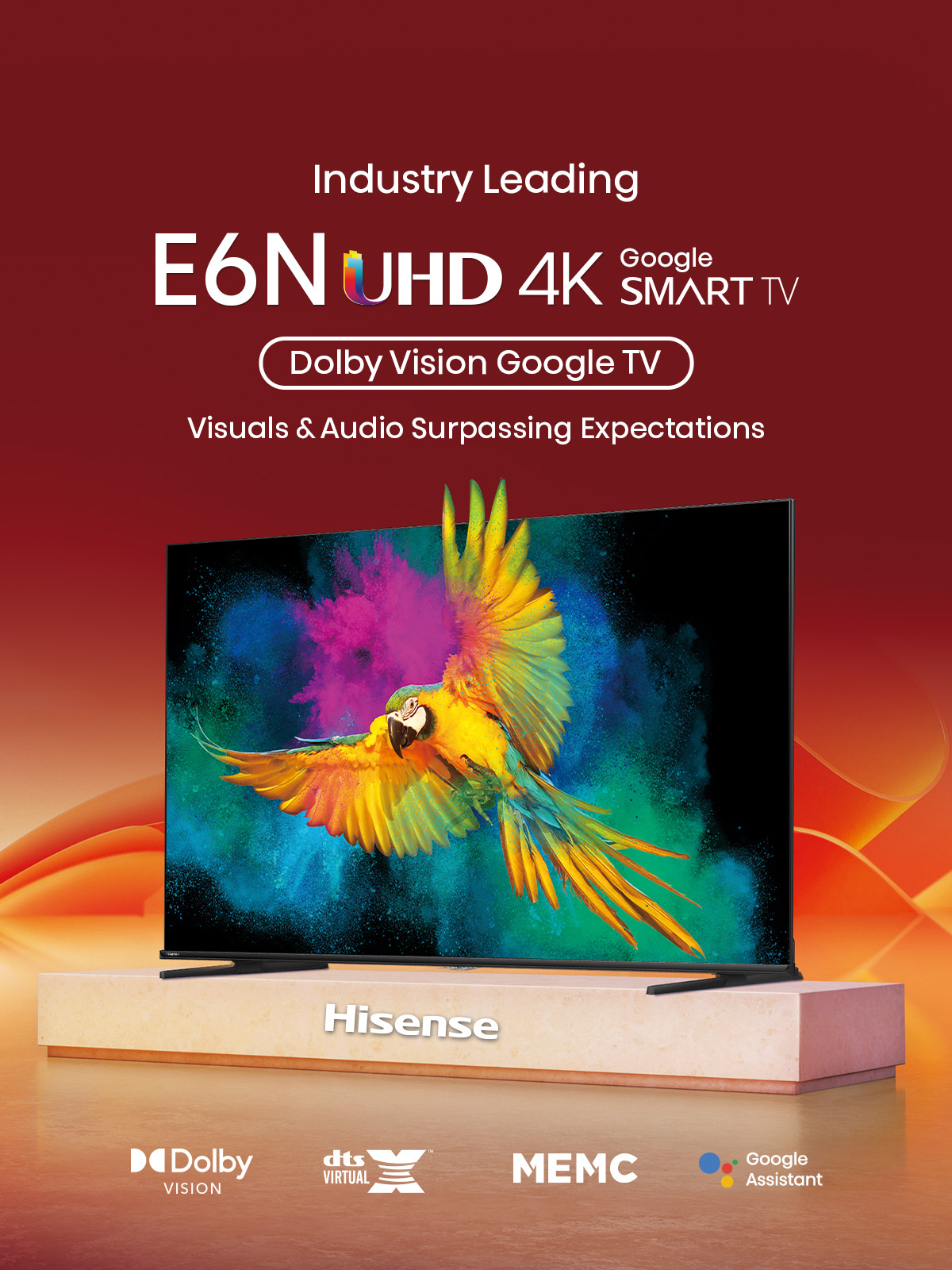Hisense E6N 43/55/65/75 inch 4K UHD Google TV | Dolby Vision & Audio | DTS VirtualX | MEMC · v15