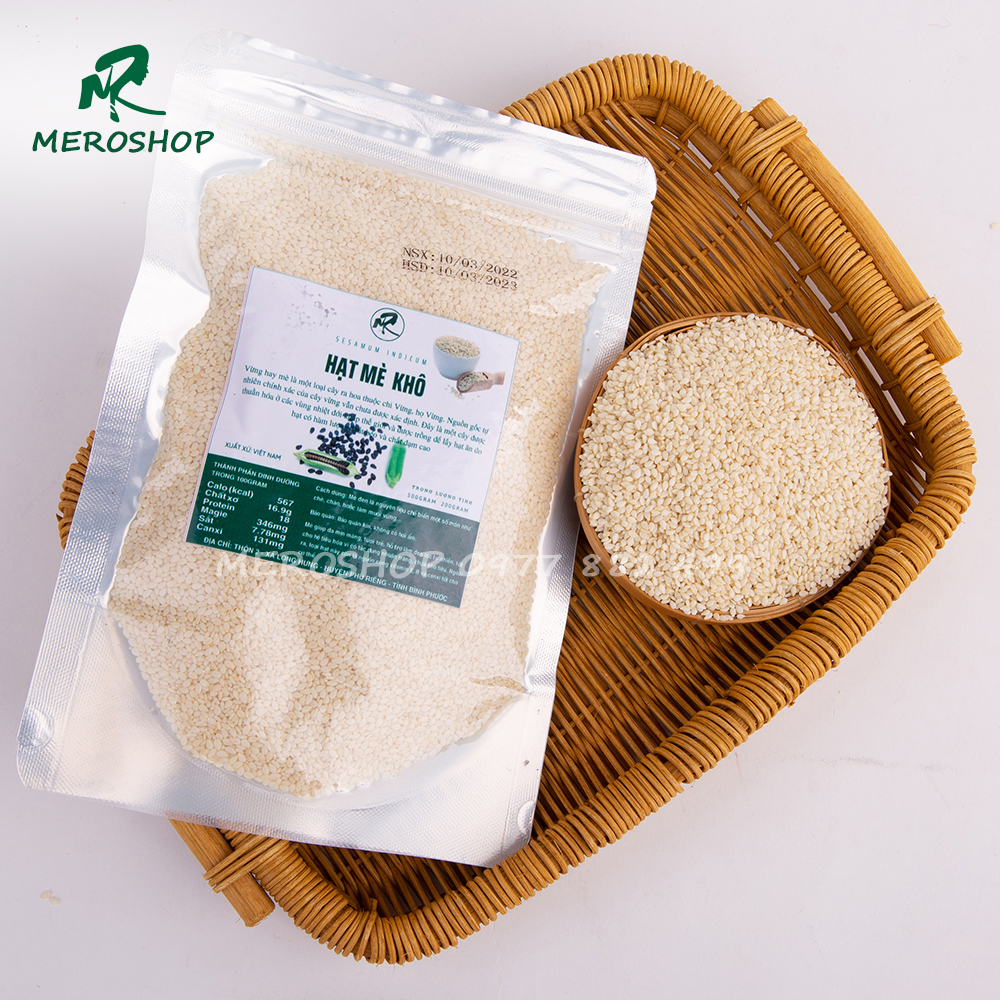250gram mè trắng sạch hạt sống