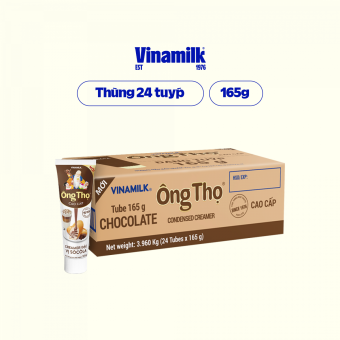Thùng 24 Tuýp Sữa Đặc Có Đường Ông Thọ Socola _ Tuýp 165g