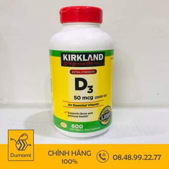 Vitamin D3 2000IU Kirkland 600 viên của Mỹ