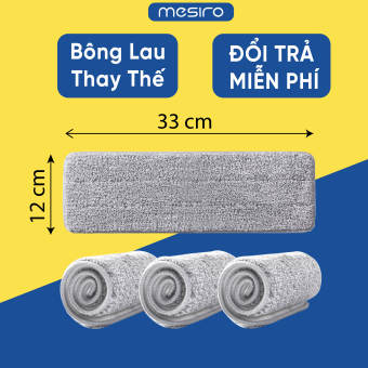Bông lau nhà thay thế 12cm x 33cm, Giẻ lau nhà thay thế siêu hút nước dành cho bộ lau tự văt
