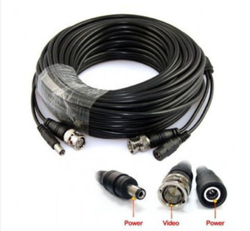 Cáp truyền tín hiệu camera 20m có sẵn jack nguồn và jack BNC