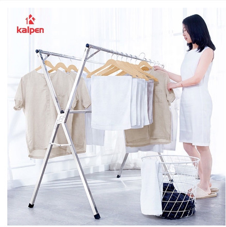 Giàn phơi đồ, sào phơi quần áo gấp gọn thông minh kalpen, hình chữ x