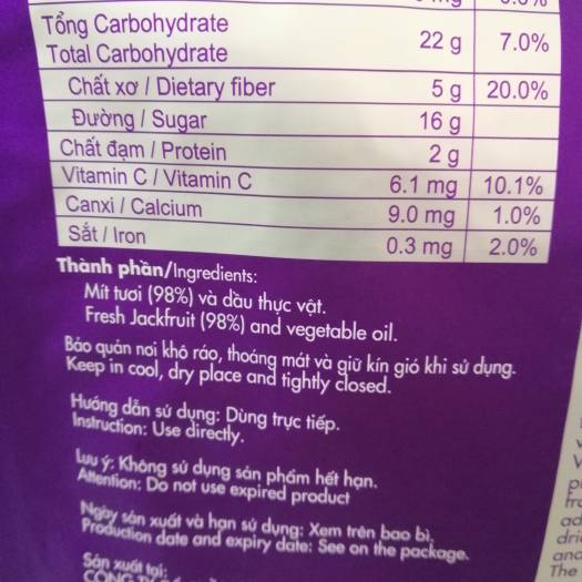 Mít Sấy Vinamit (Gói 100g)