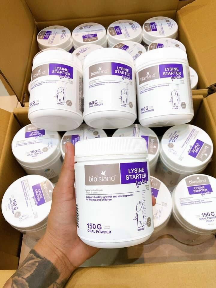 (Mẫu mới) -  Lysine Starter Bột Bio Island Cho Trẻ Dưới 6 Tuổi Của Úc