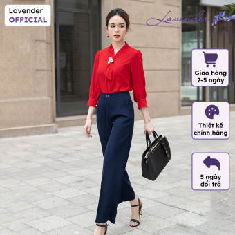 Quần tây nữ công sở xanh than LAVENDER FASHION ống suông basic chất co giãn nhẹ Q1347