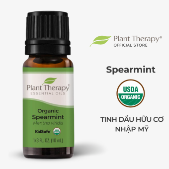 Tinh dầu hữu cơ Bạc Hà Lục (Spearmint) Plant Therapy - Organic kidsafe essential oil 10mL
