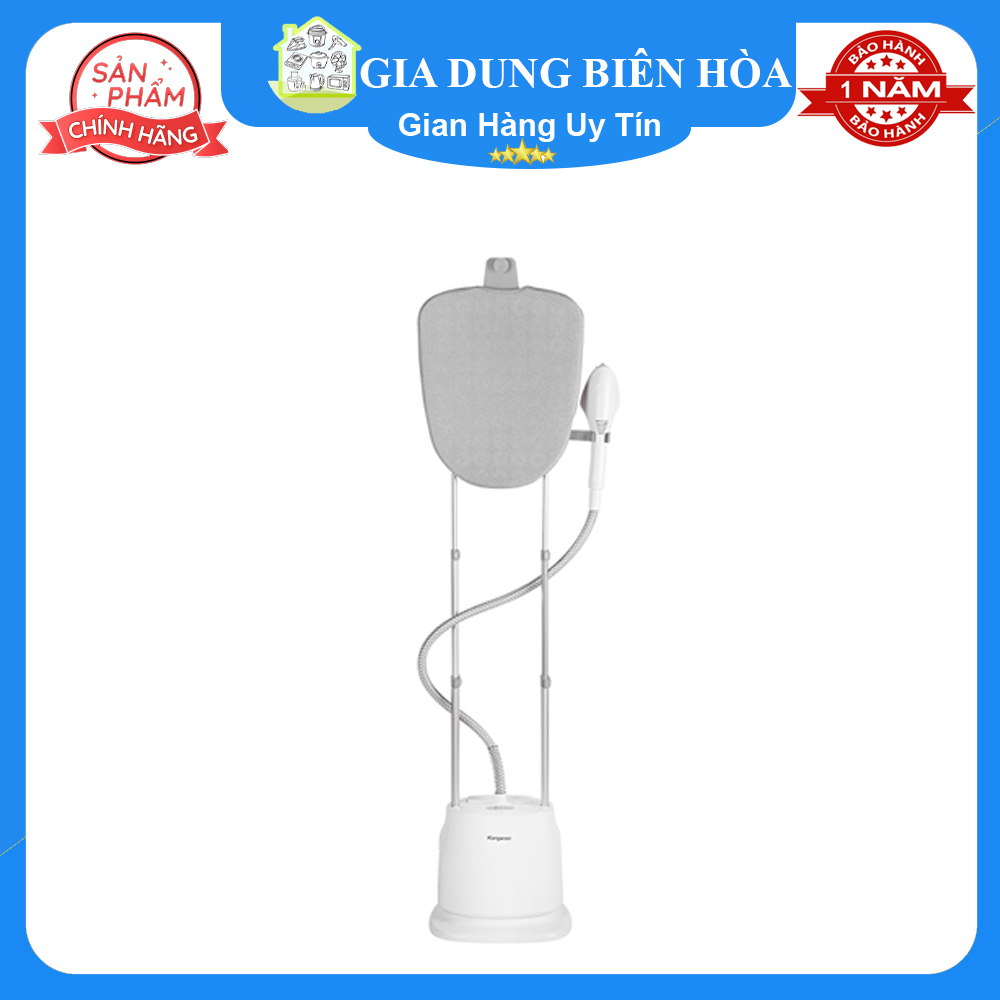 Bàn ủi hơi nước đứng Kangaroo KG-75B8-Công suất 1580W-Bình nước 1.4 lít-Mặt đế  Inox-Chức năng-Ủi hơi nước