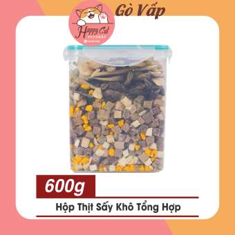 Thịt Sấy Khô Tổng Hợp Hộp 600Gr Cho Chó Mèo