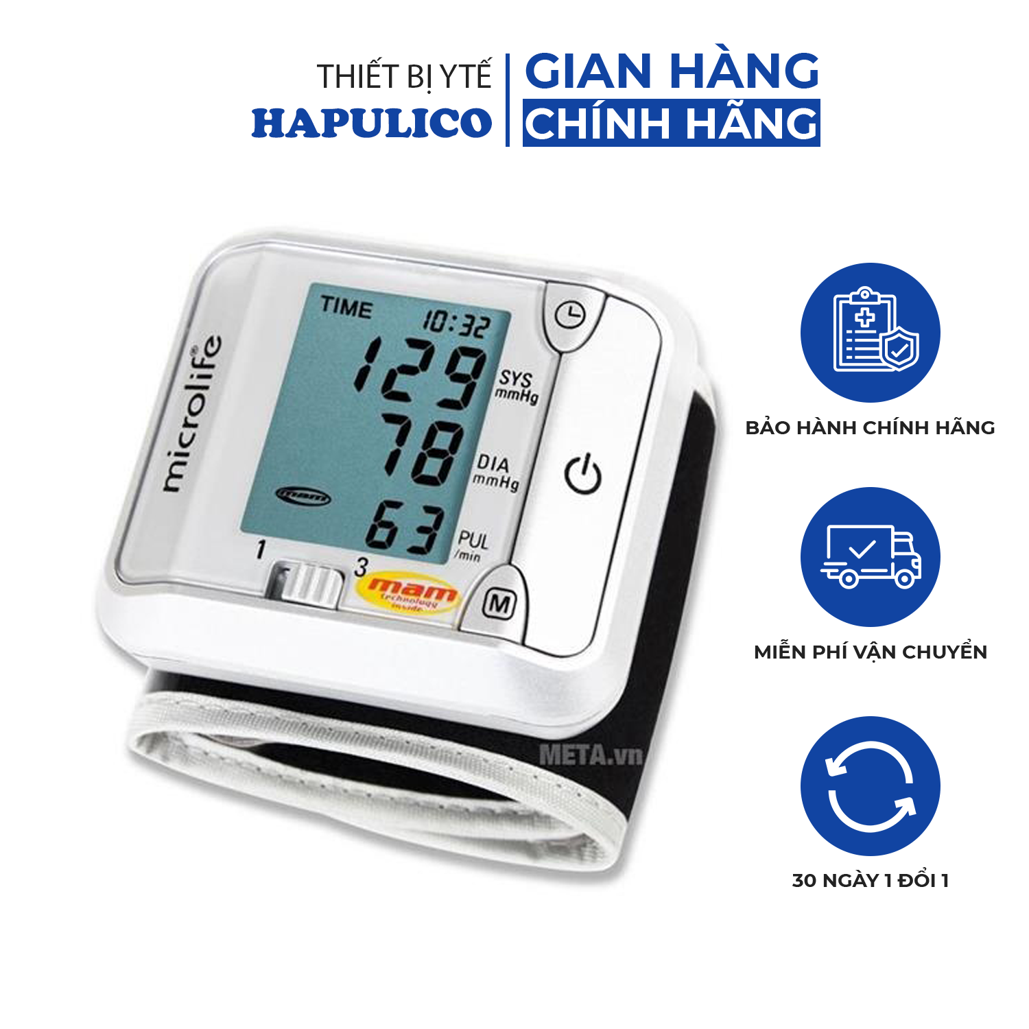 Máy đo huyết áp cổ tay microlife bp 3bj1-4d