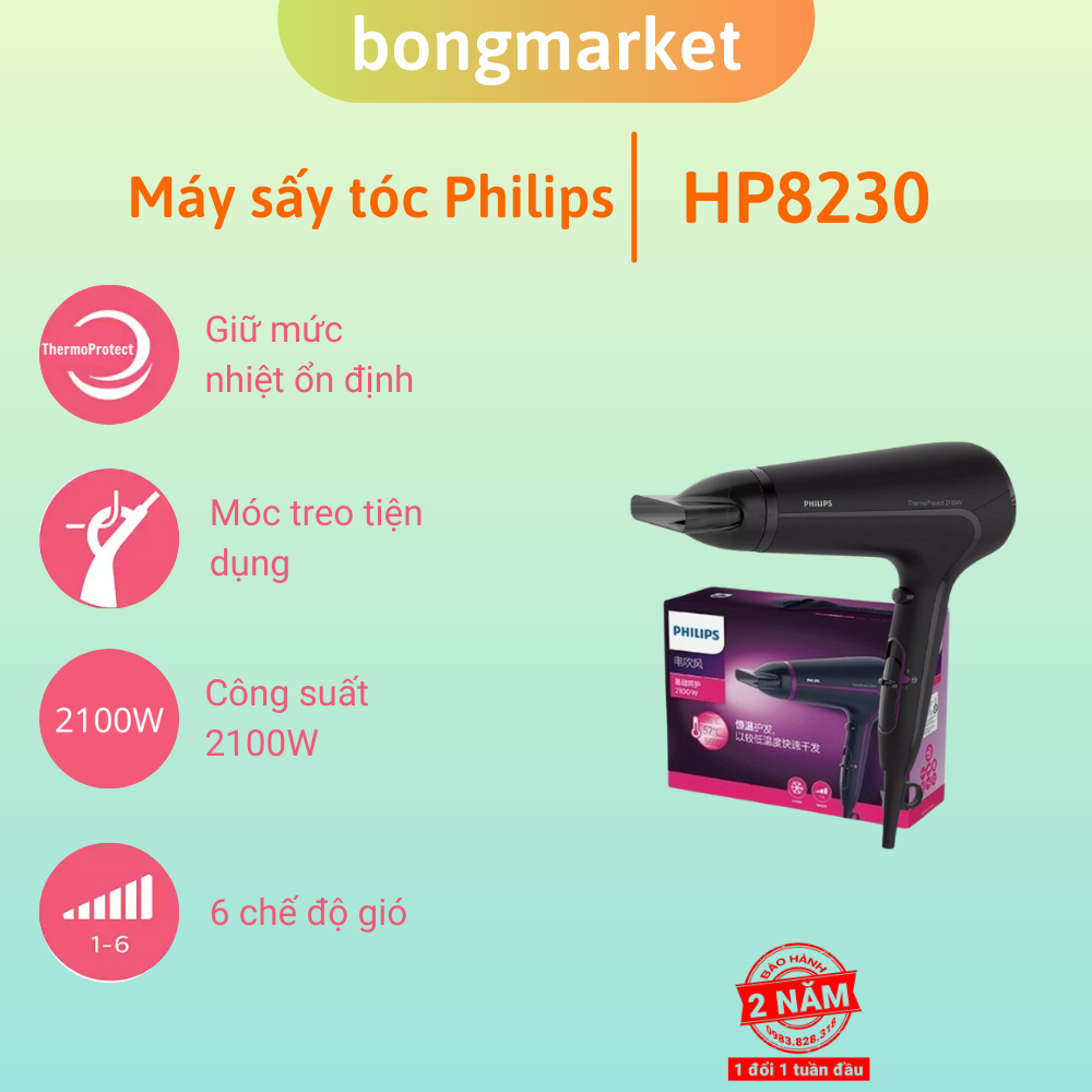 Máy sấy tóc philips hp8230 công suất 2100w