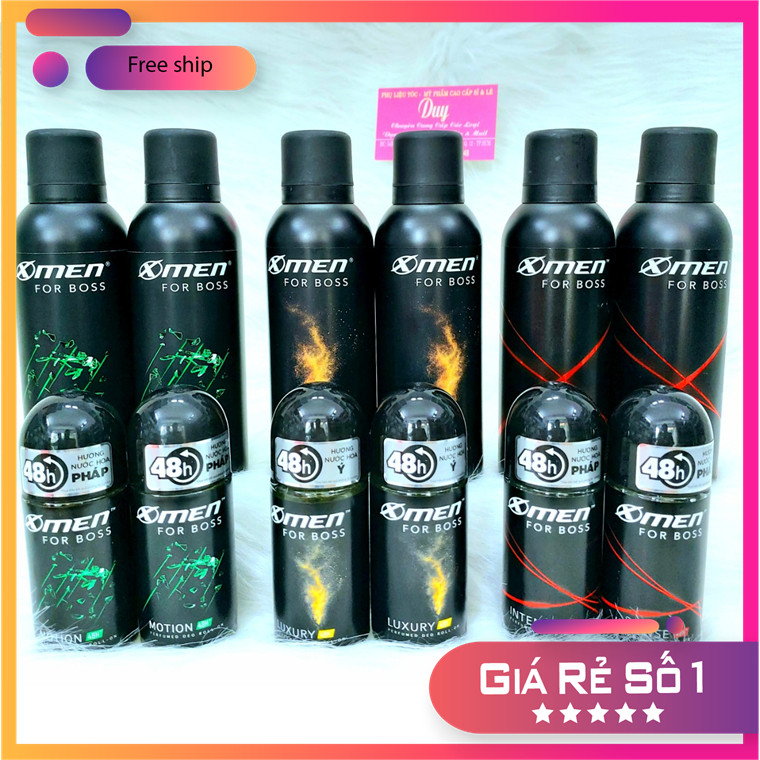 Xmen boss - xịt khử mùi & lăn khử mùi cơ thể cho nam đủ loại 150ml - 50ml.