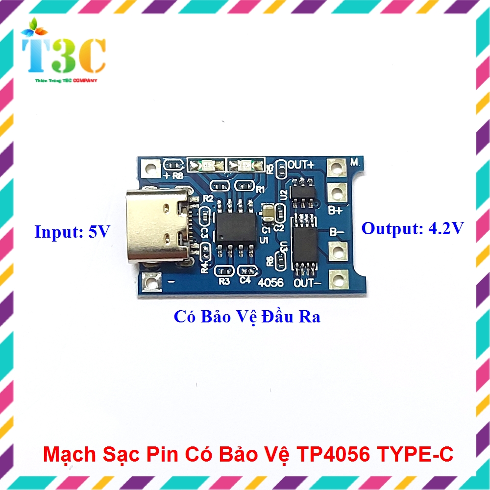 Mạch Sạc Pin Lithium Có Bảo Vệ TP4056 TYPE-C