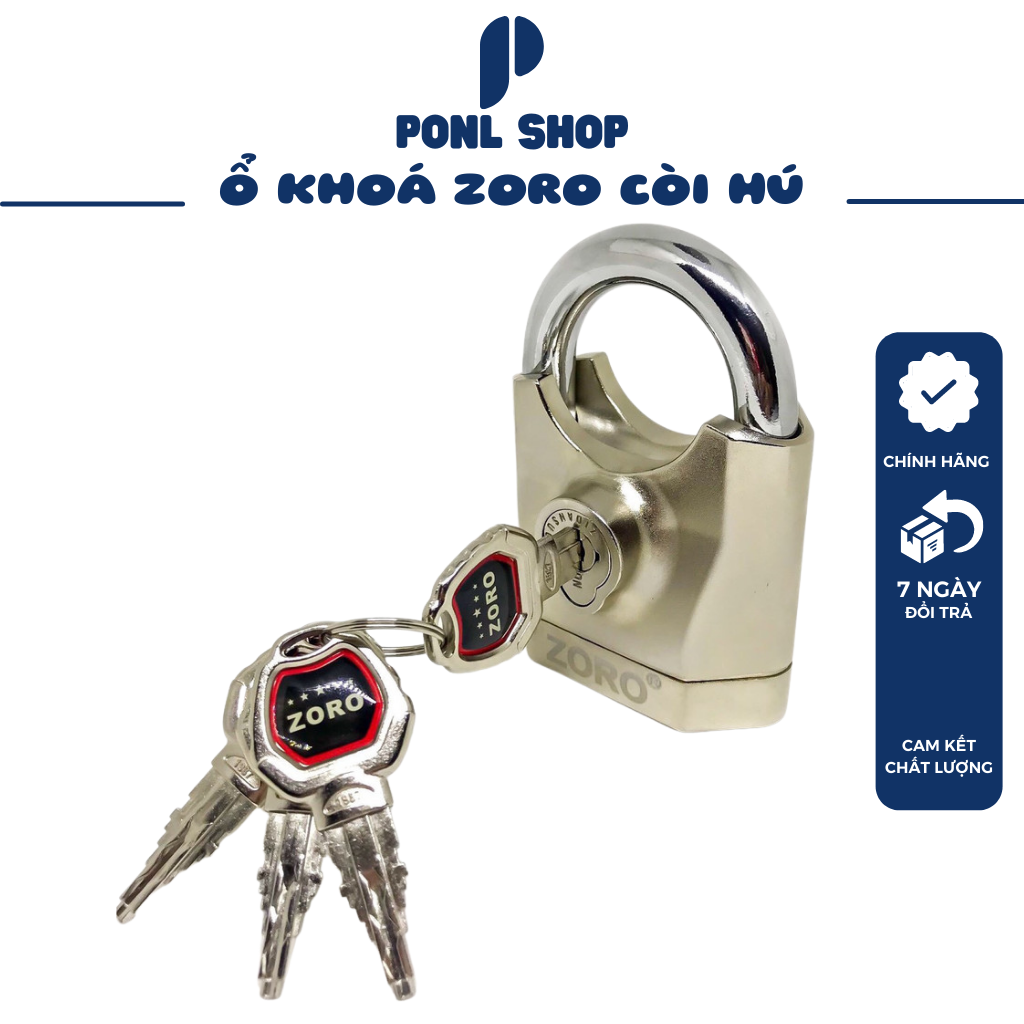 Ổ khóa báo động chống trộm chống cắt Zoro chìa kiếm chống bẻ đoãn
