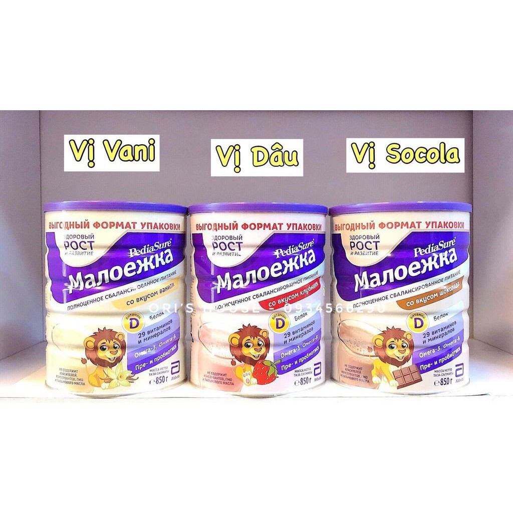 Sữa pediasure Nga lon 850g cao năng lượng