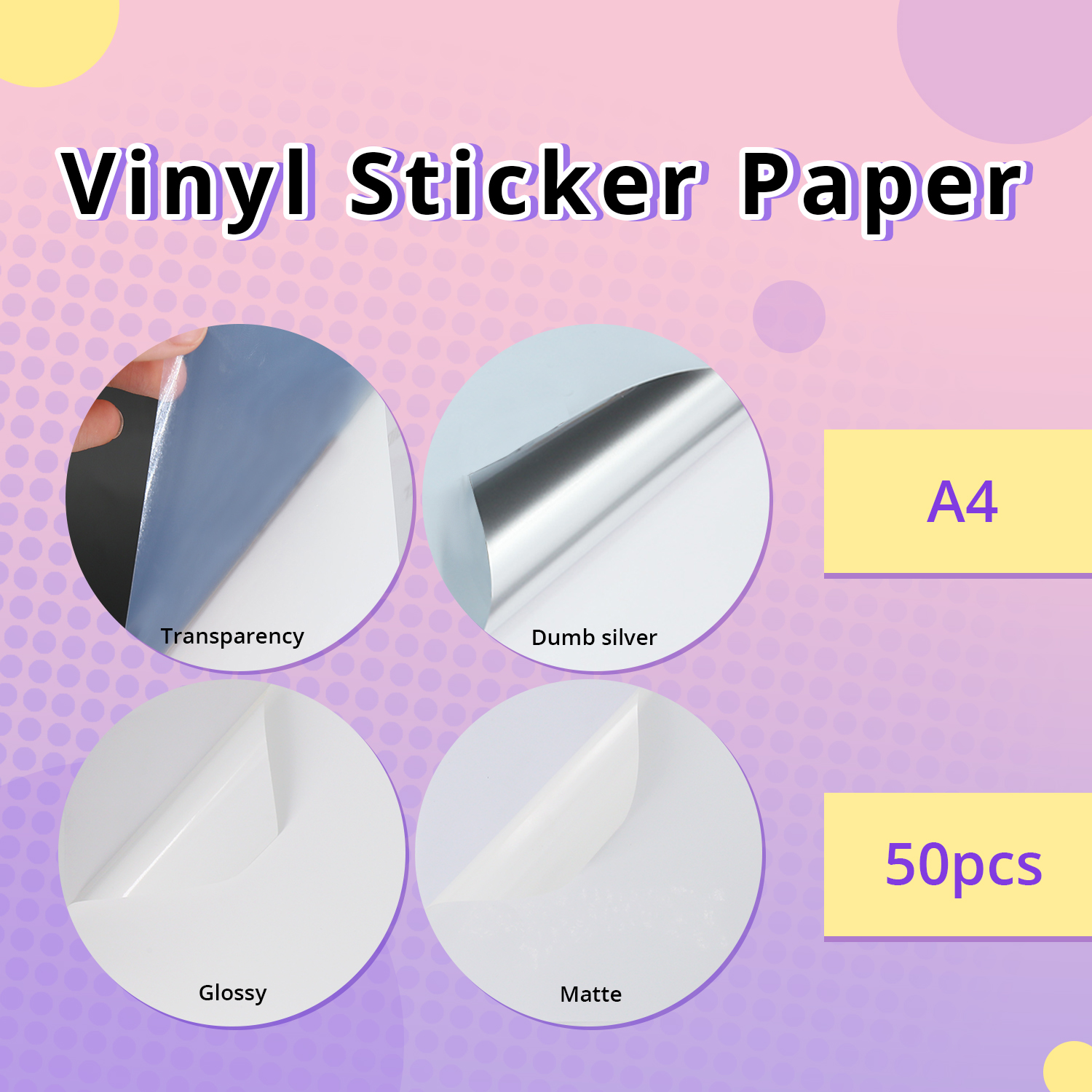 25 Sheets 8.3X11.6 Inch Inkjet Sticker Paper, Printable Transparency Film  Quick Dry Paper Label for Inkjet Printers