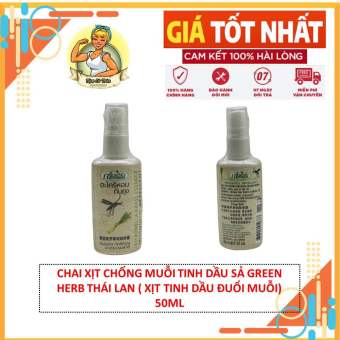 01 Chai Xịt Chống Muỗi Tinh Dầu Sả Green Herb Thái Lan 50ml