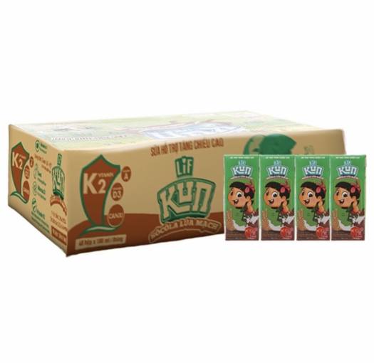 Thùng sữa kun Socola lúa mạch  48 hộp 110ml- Giàu canxi giúp bé cao lớn mỗi ngày...