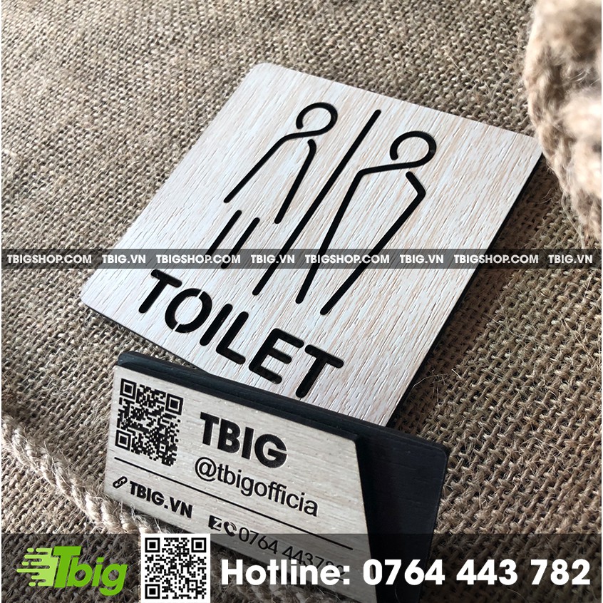 Bảng toilet - bảng dán tường- quà tặng gỗ