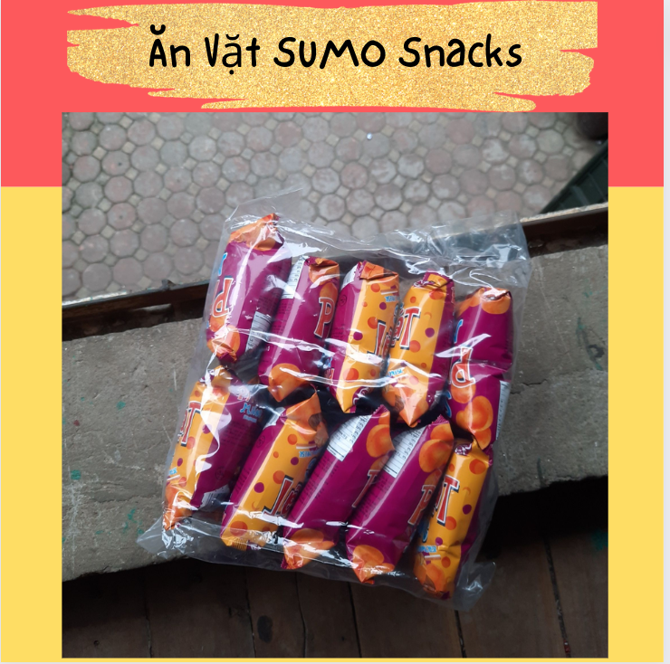 Bịch 10 Gói Bim Bim Snack Phomat Miếng Oishi 14/16g-Ăn Vặt Sumo Snack