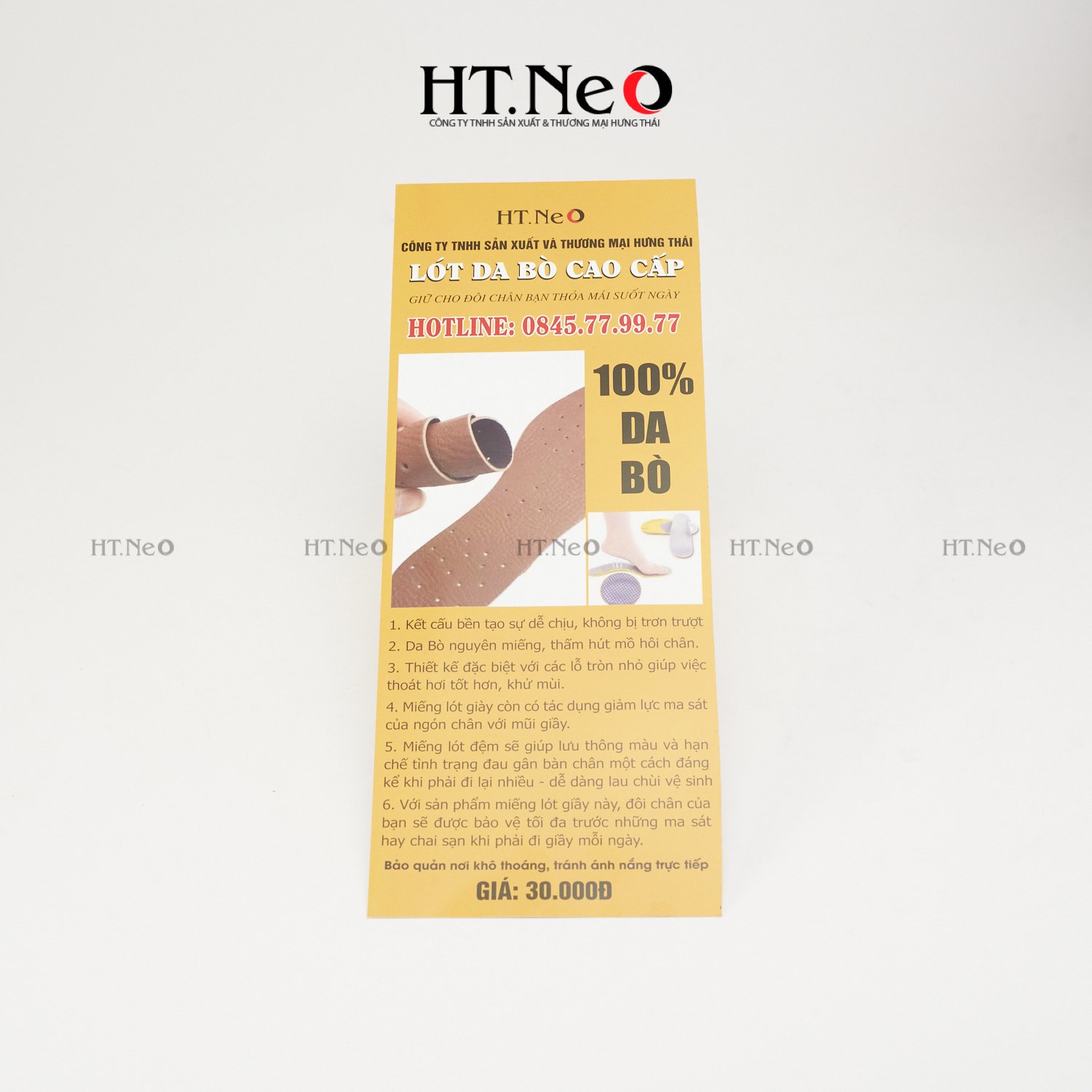 Lót giày da bò đục lỗ ht neo