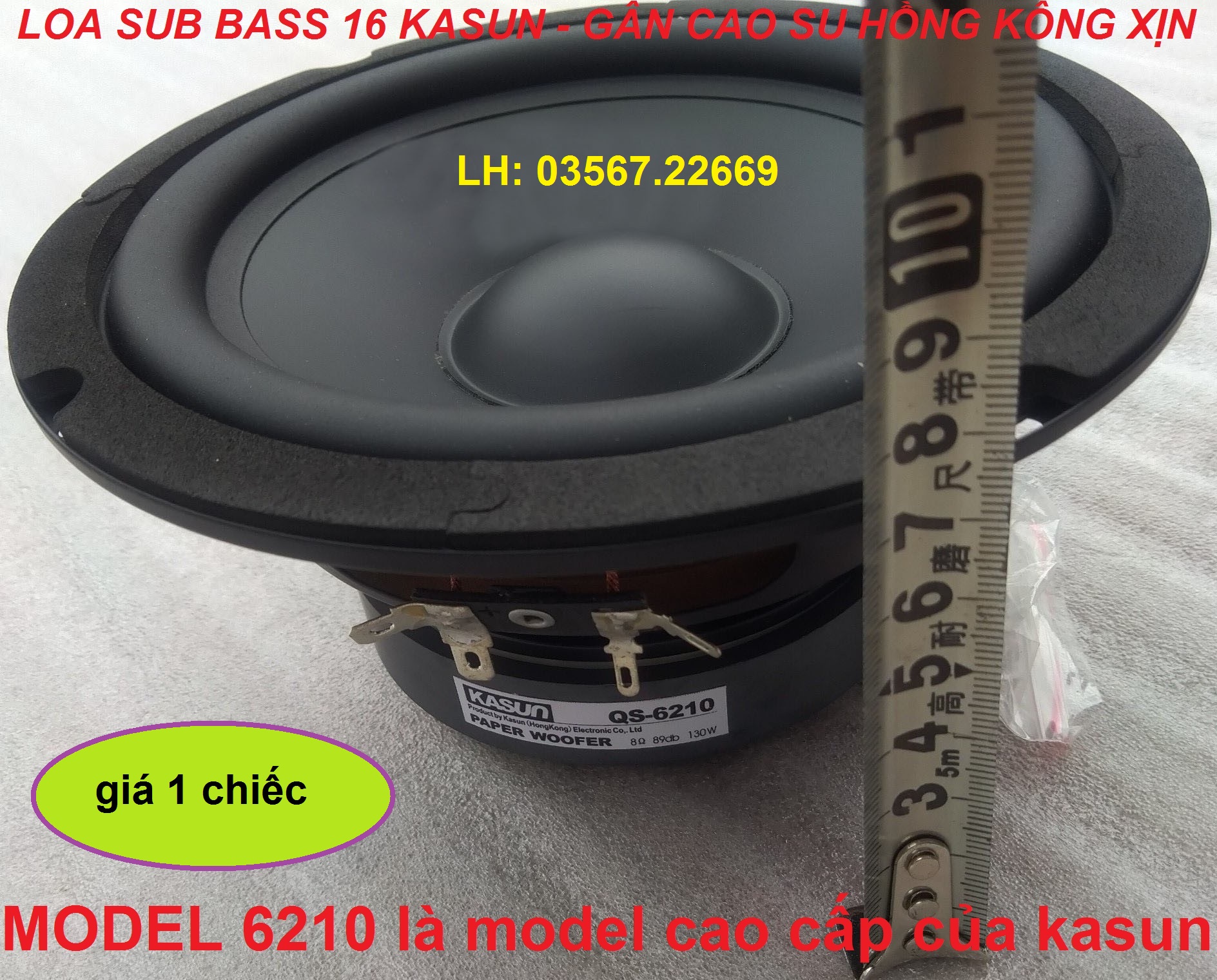 Loa mid - củ bass 16 - loa sub chính hãng kasun hông kông ks6210 - giá 1 chiếc