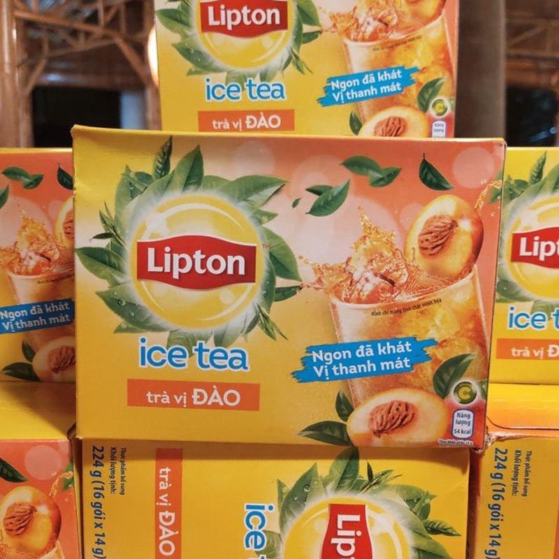 Trà lipton ice tea vị đào hộp 224g