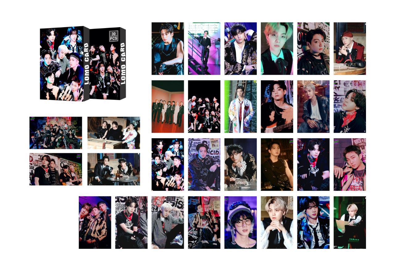 Lomo BTS mẫu season greeting 2022 1 hộp 30 tấm